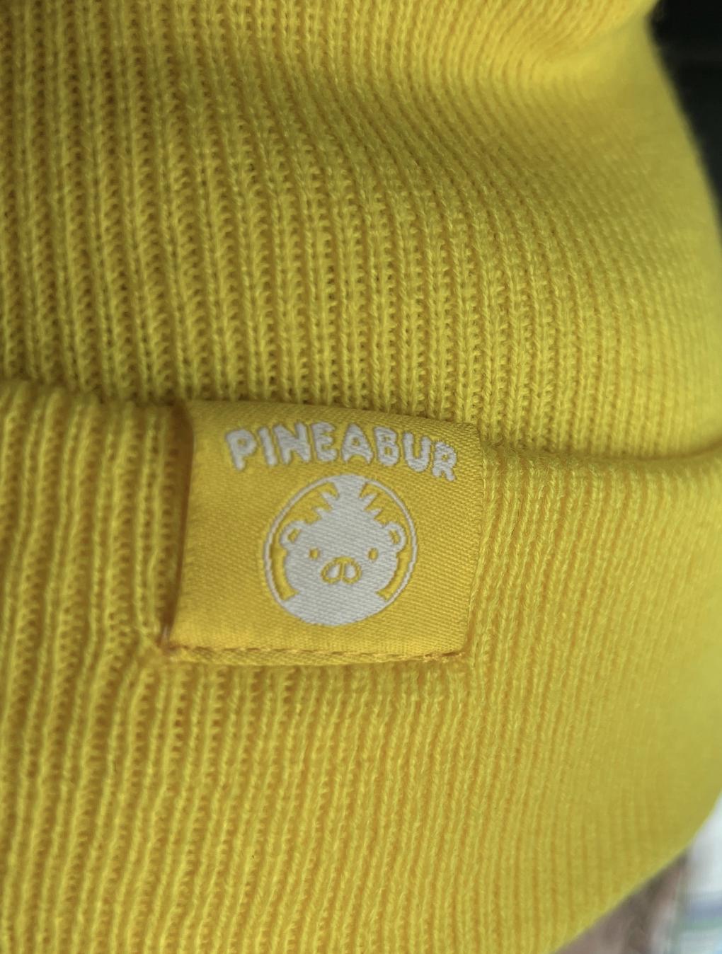 Cute Yellow Bear Beanie - Pineabur, Acrylic Knit