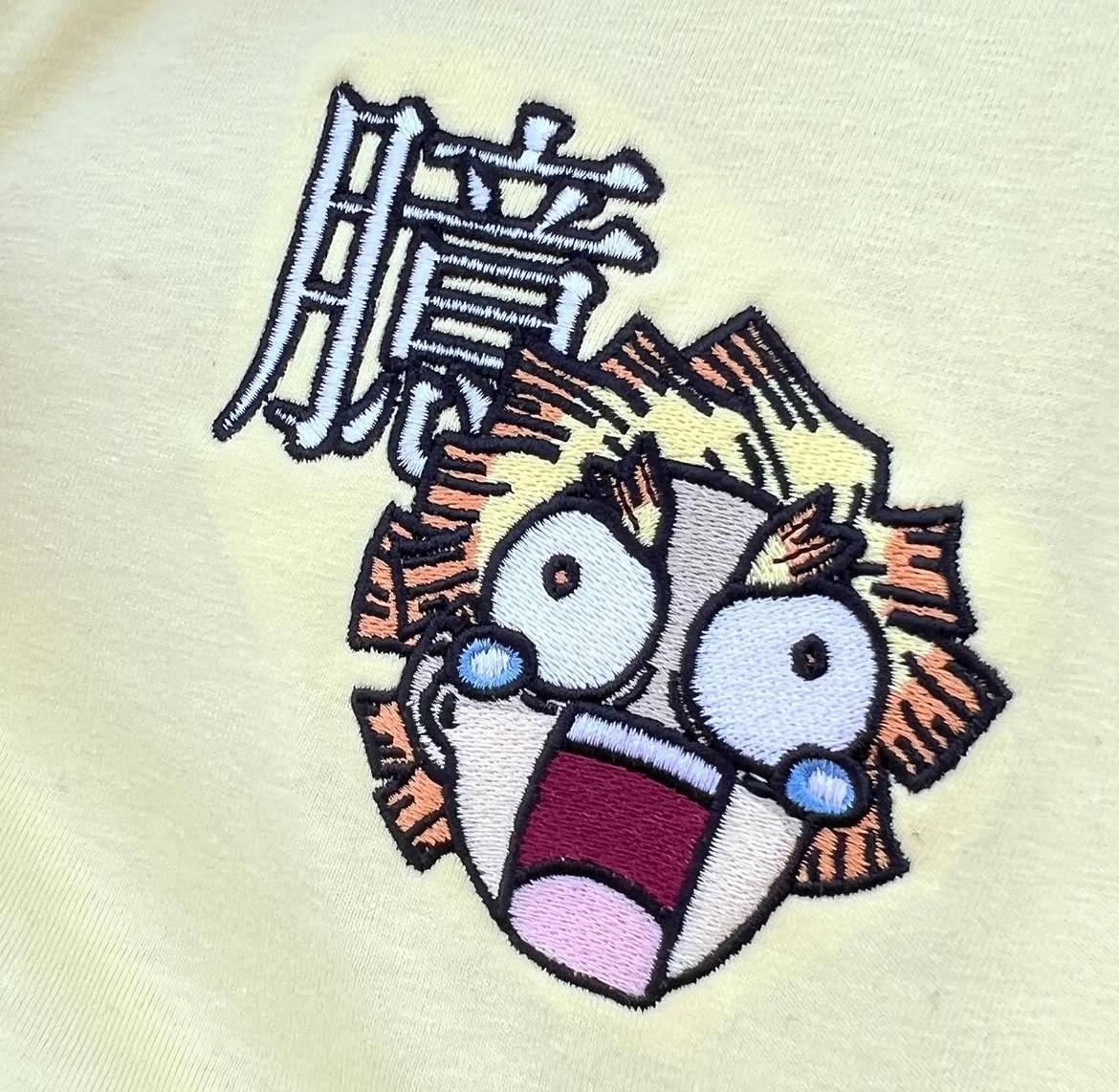 Anime Scared Boy Design, Blue Shirt