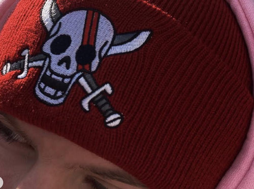 Anime Red Hair Pirates Red Beanie