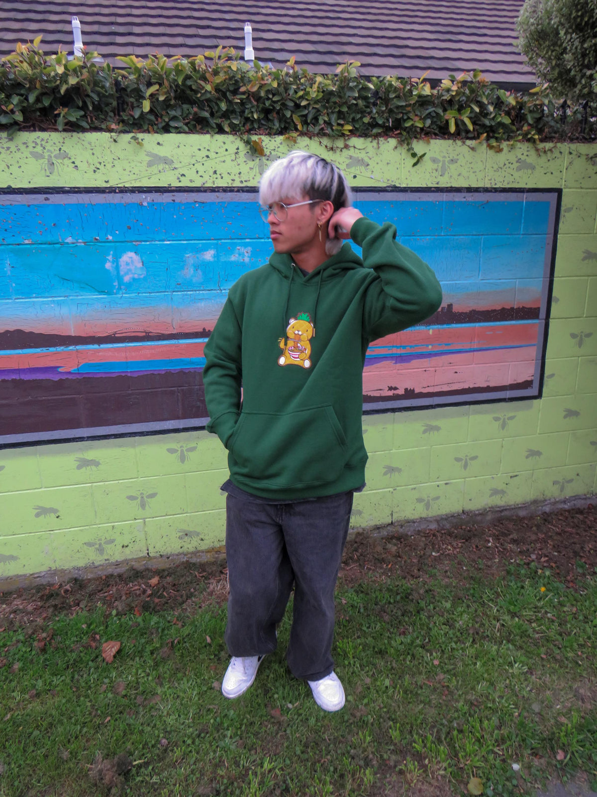 Pineabur Japan Brand Green Hoodie