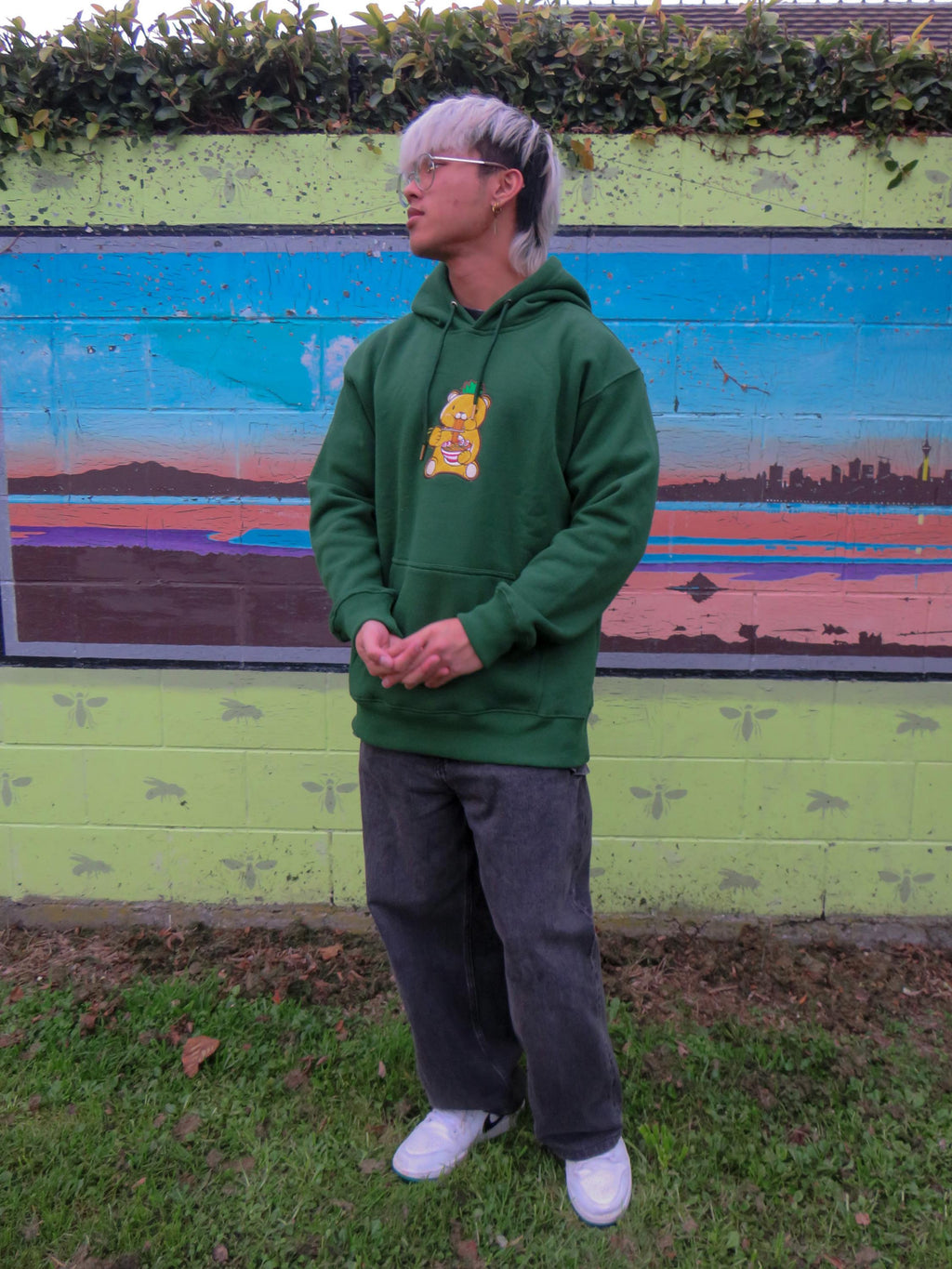Pineabur Japan Brand Green Hoodie