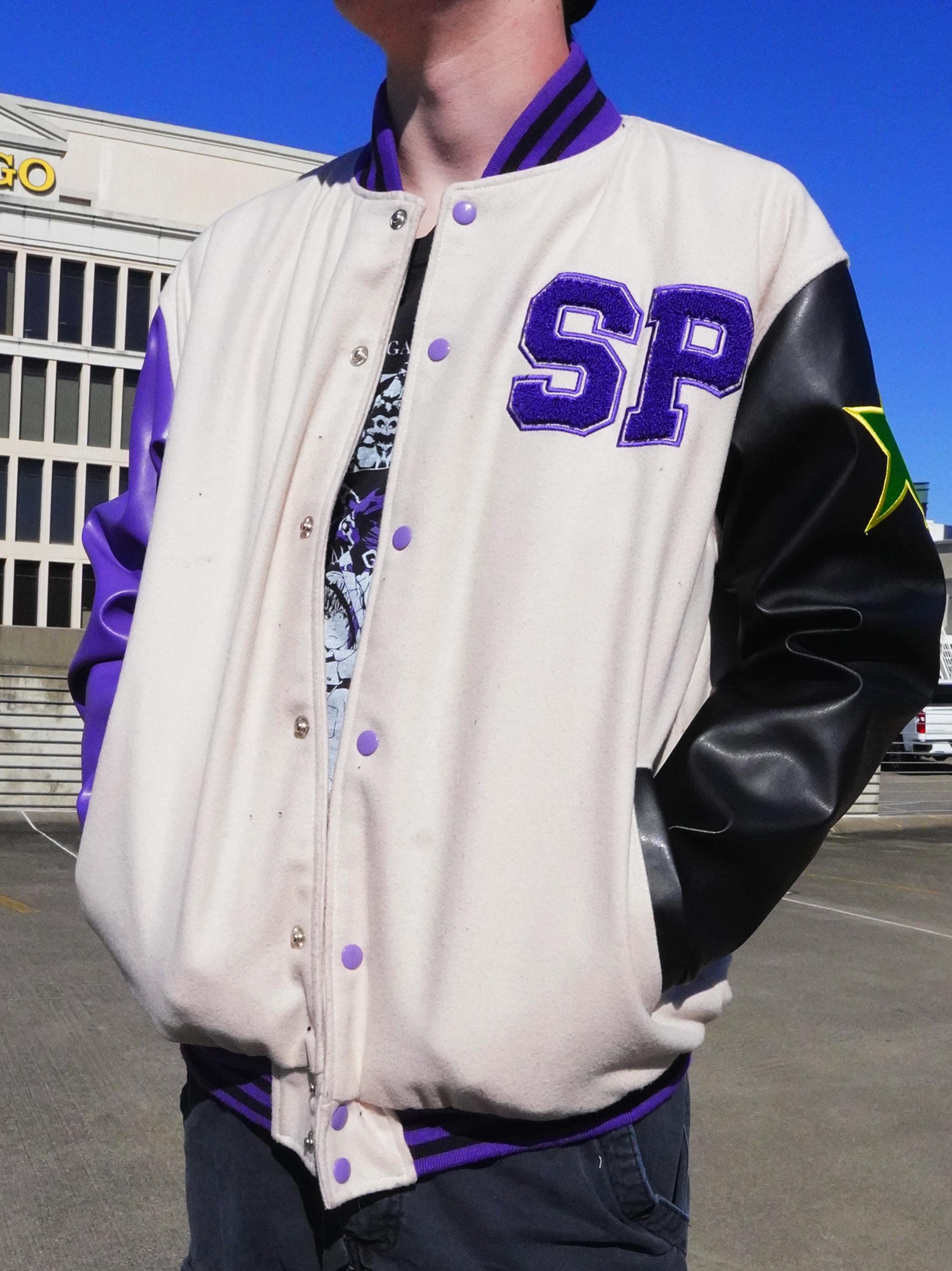 Anime Jojo Varsity Jacket Embroidered